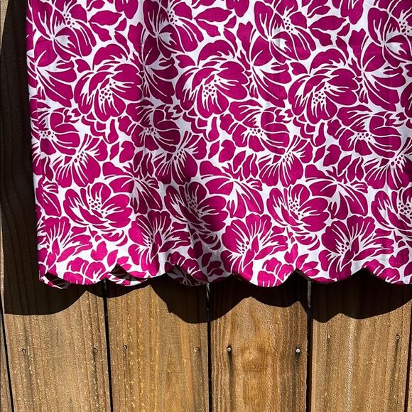Talbots Women’s Purple Pink Scalloped Bubble Floral Mini Skirt for Casual Wear - Picture 2 of 10